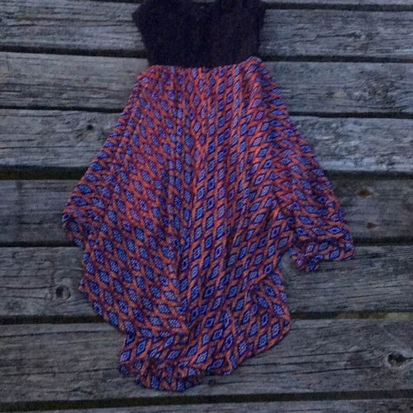 Navy print High low dress 5 6 B Darlin - Picture 8 of 8